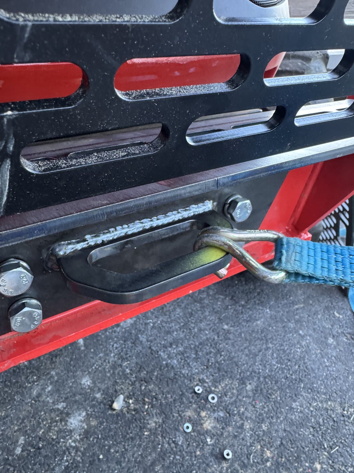 Lower Guard Tie Down In Use